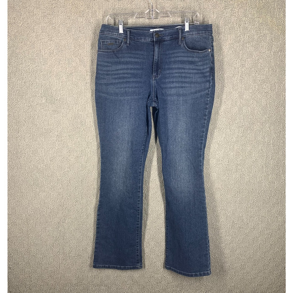 Nine West Jeans Women 10 30 Gramercy Mini Boot Blue Denim Medium Wash‎ - Picture 1 of 8